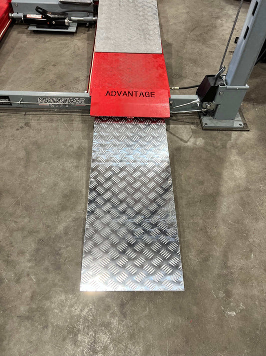 48 Inch Aluminum Approach Ramp with diamond plate surface for vehicle lift access