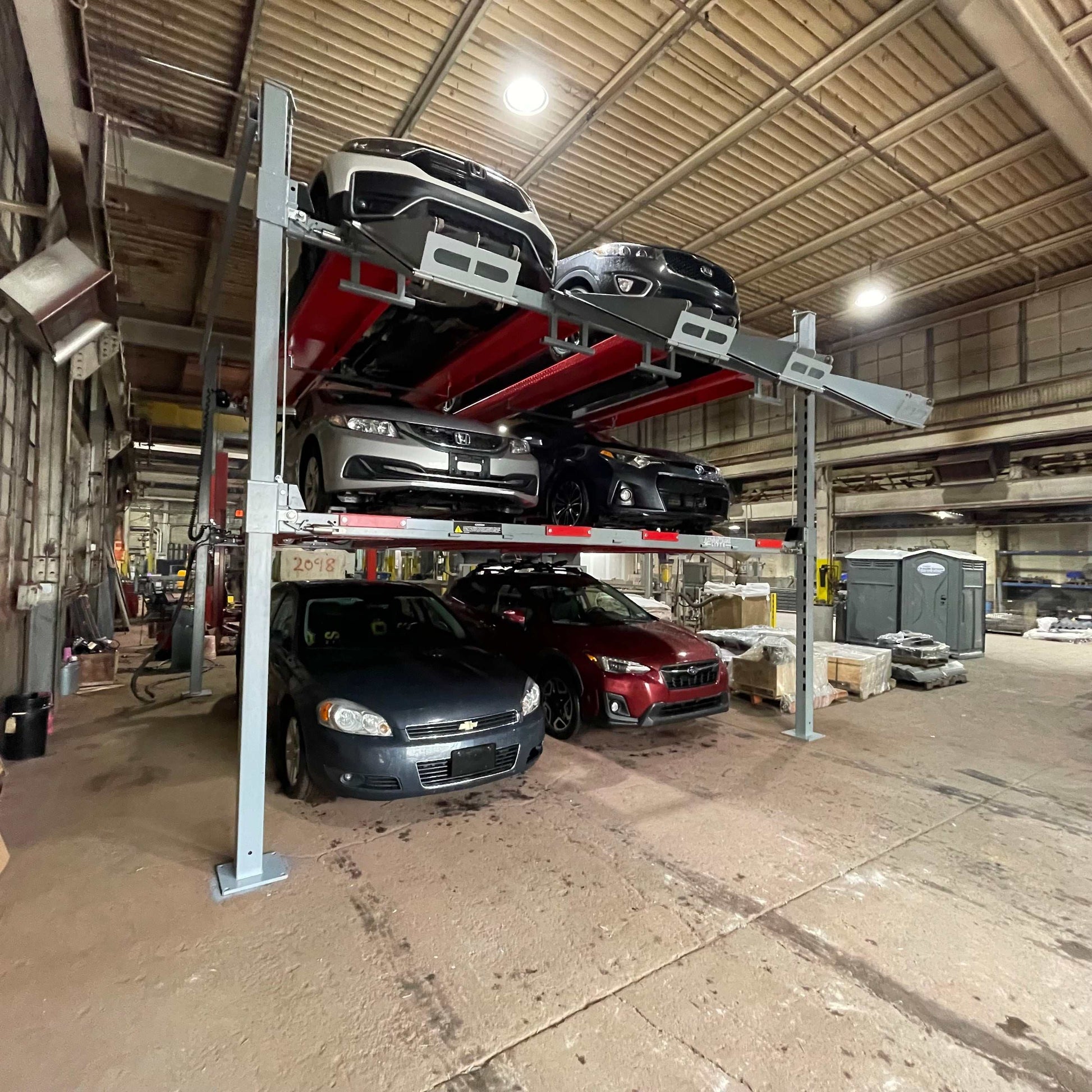 Advantage Double-Wide Triple Stacker | 6 Cars Tri-Level 4-Post Lift