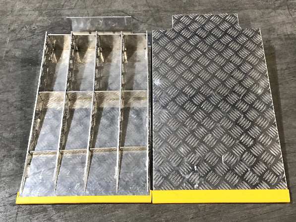 36 inch lightweight aluminum approach ramps with secure clips for vehicle lifts