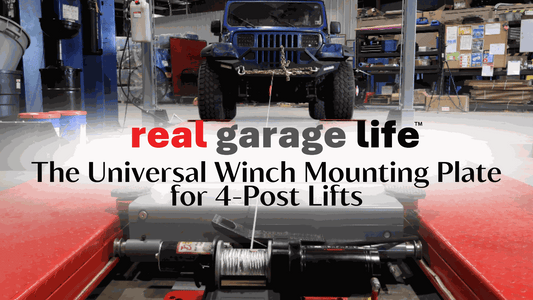 The Universal Winch Mounting Plate for 4-Post Lifts