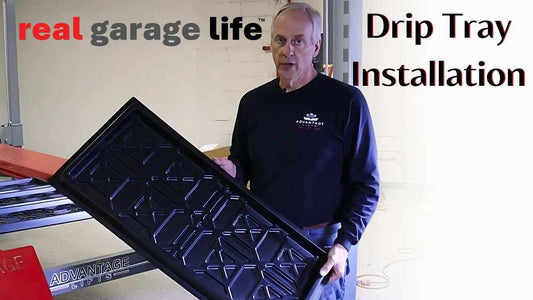 Advantage Lifts' Drip Tray System protecting vehicles from fluid leaks