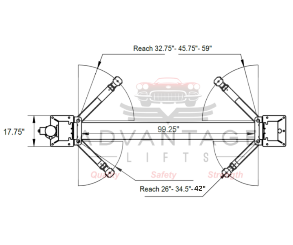 Advantage AL-SF10 | 10,000 LB 2 Post Lift