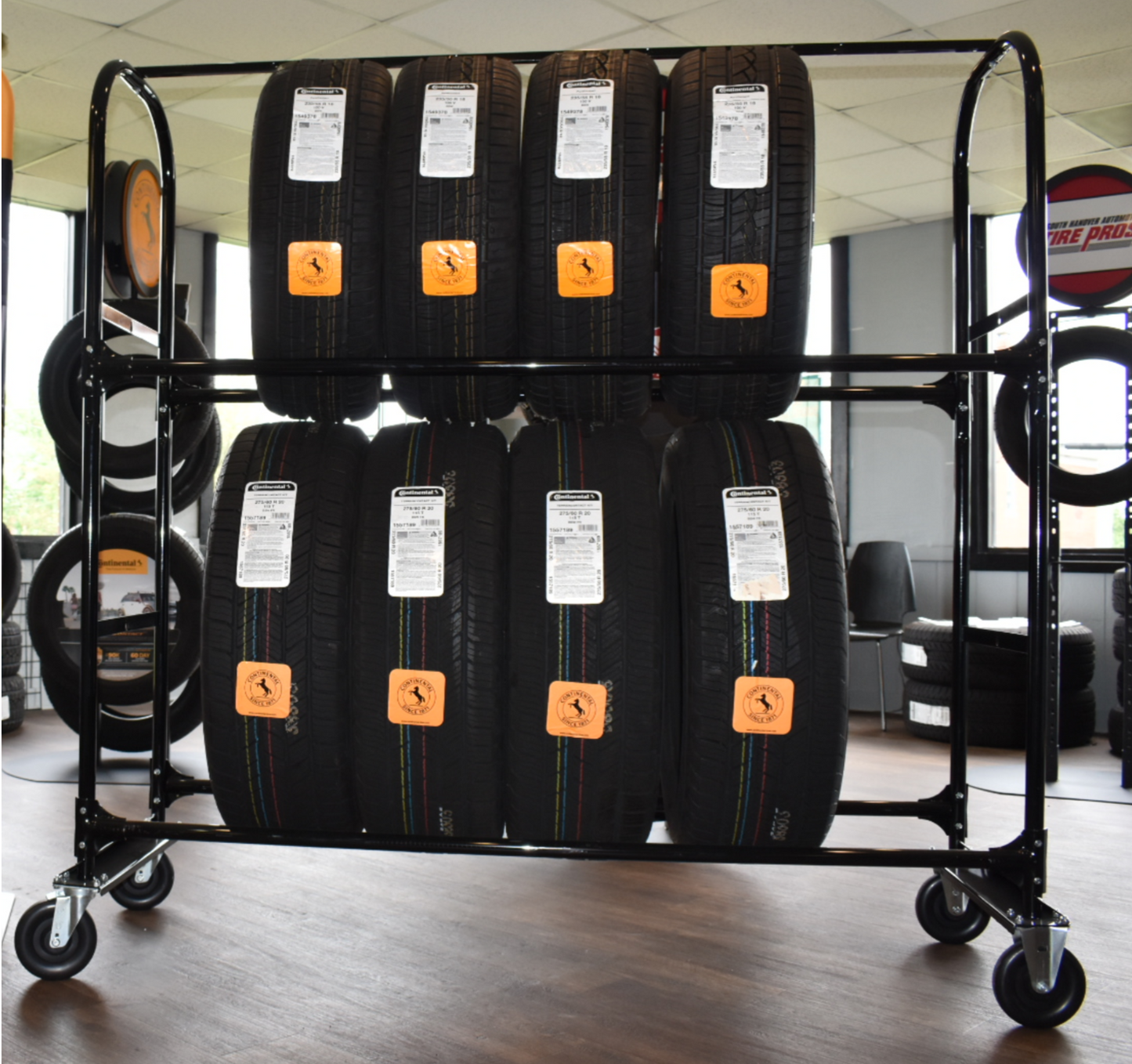 2 Tier Tire Storage Rack | Heavy-Duty Metal