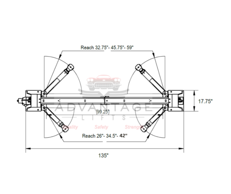 Advantage AL-SC10 | 10,000 LB 2 Post Lift