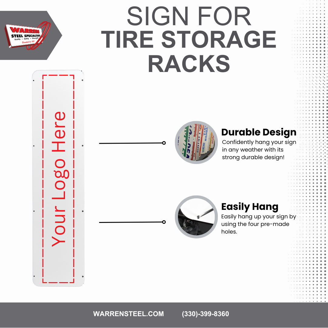 Sign for Tire Storage Racks (Sign Only)